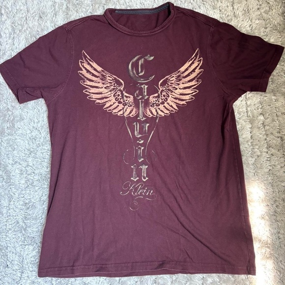 rare y2k calvin klein affliction style tee - Picture 1 of 4
